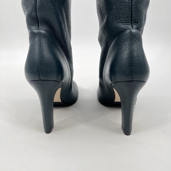 Stuart Weitzman Charlie Leather Knee-High Heeled Boots Women's 6.5 Green EUC - Picture 7 of 15